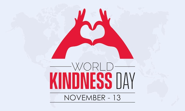 Vector illustration design concept of World Kindness Day observed on November 13