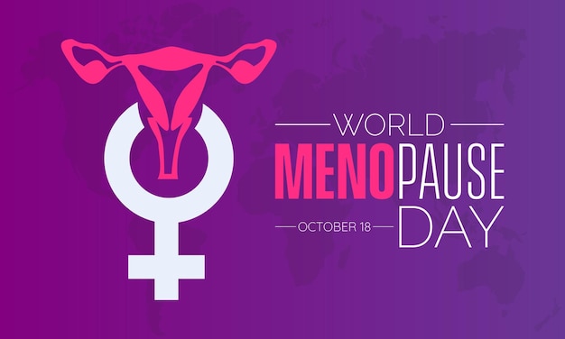 Vector illustration design concept of world menopause day observed on october 18