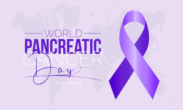 Vector illustration design concept of World Pancreatic Cancer Day observed on November 18