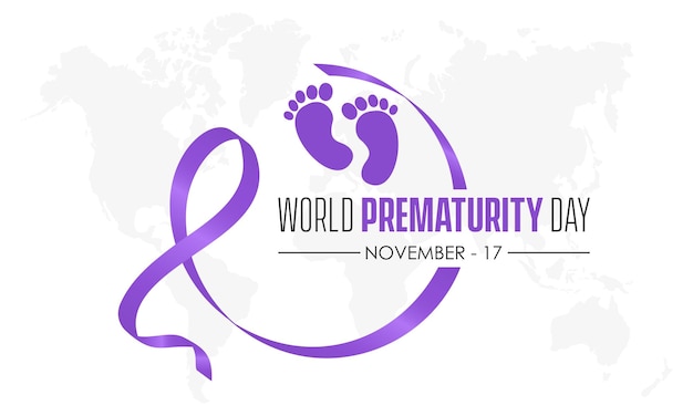 Vector illustration design concept of World Prematurity Day observed on November 17