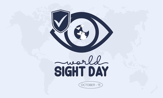 Vector illustration design concept of world sight day observed on october 13