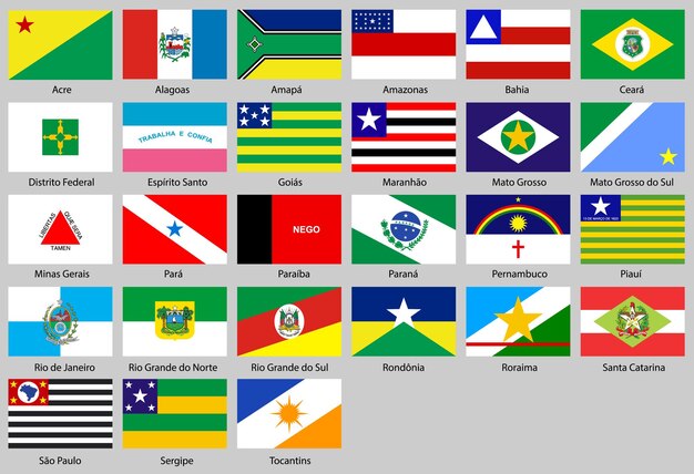 Flags of Brazilian states - Bandeiras dos Estados Brasileiros - Bandeiras  dos Estados Brasileiros Quiz