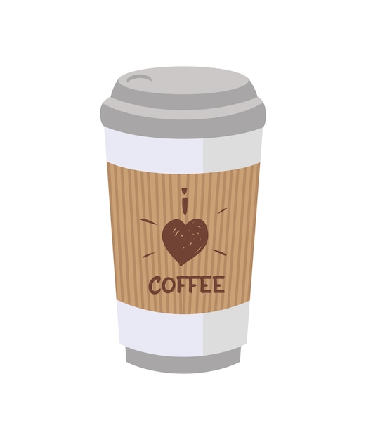 Vector illustration of Disposable Coffee Cup