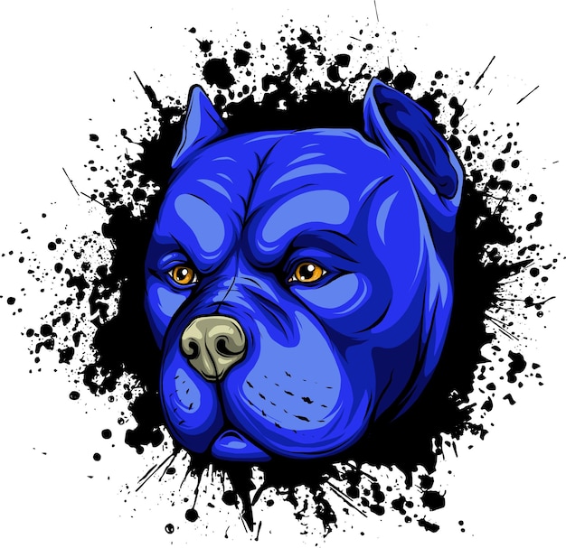 Vector vector illustration of dog face