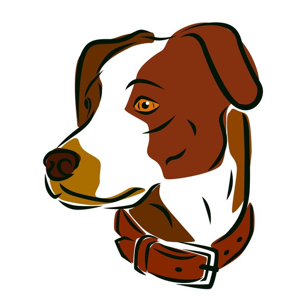 Vector vector illustration of a dog