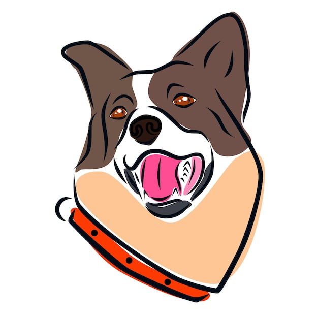 Vector vector illustration of a dog