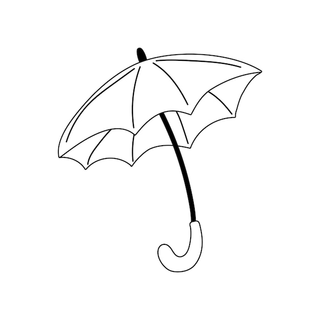 Vector illustration of doodle umbrella