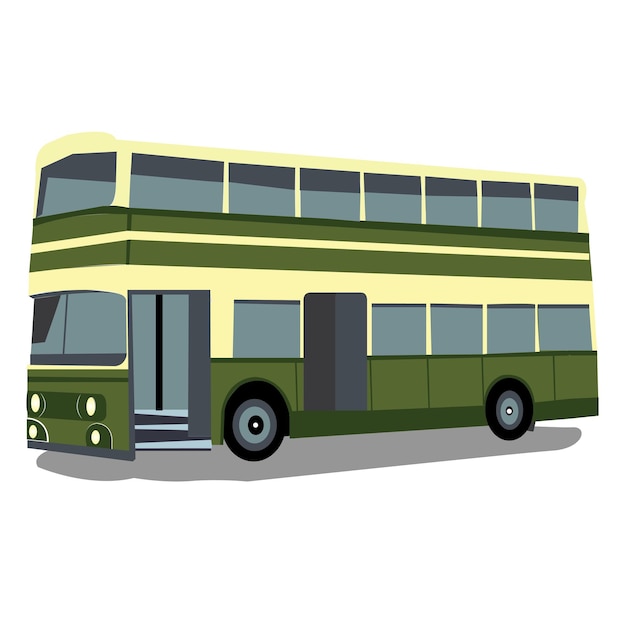 Vector illustration of Double Decker Bus for public transport.