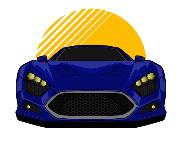 Vector vector of illustration drawing sports car or supercar.