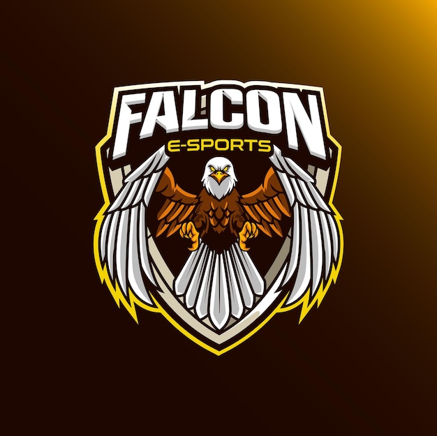 vector illustration of eagle for sport and esport team logo