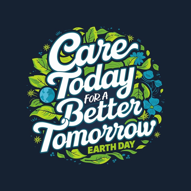 Vector vector illustration earth day tshirt design template earth day typography earth day lettering