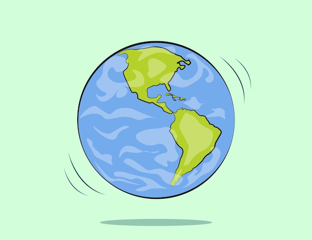 vector illustration of earth hand drawing