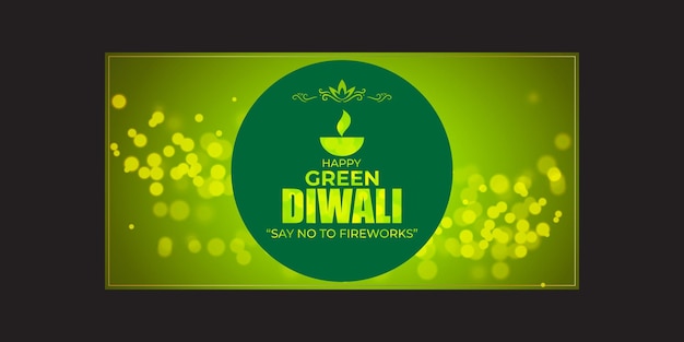 Vector illustration for eco-friendly diwali indian festival