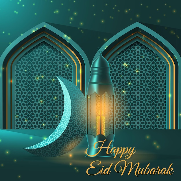 Vector illustration eid mubarak background