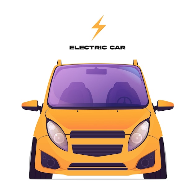 vector illustration electric car consept