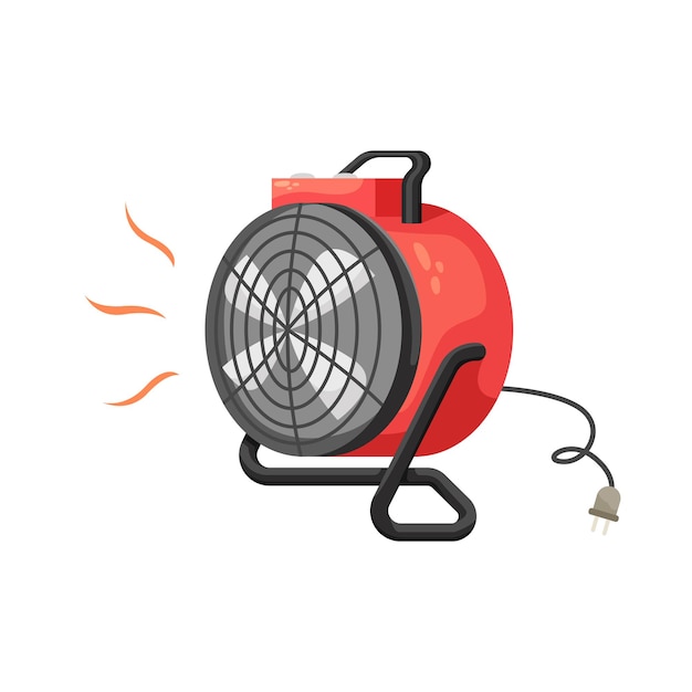 Vector illustration of an electric heat gun Heater It's cold in the apartment