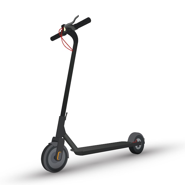 Vector vector illustration of electric kick scooter bike