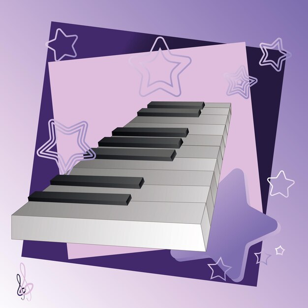 vector illustration of an electronic keyboard