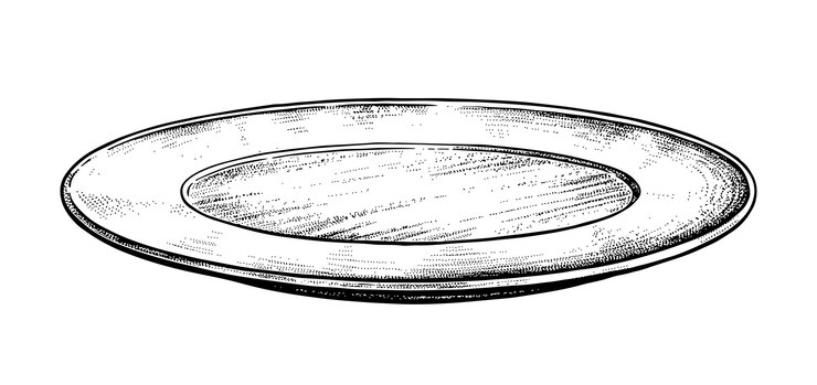Vector vector illustration of empty plate