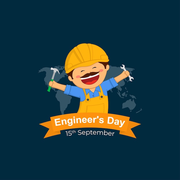 Vector vector illustration of engineers day banner