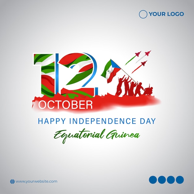 vector illustration for equatorial guinea independence day banner