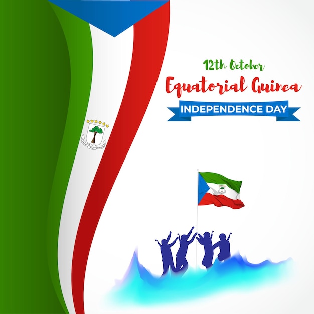 Vector illustration for Equatorial Guinea independence day.