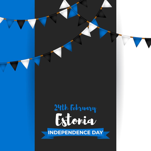 Vector illustration for Estonia Independence Day