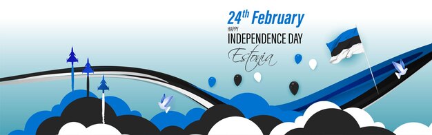 Vector illustration for Estonia Independence Day