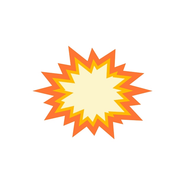 Vector vector illustration of explosive collision emoticon