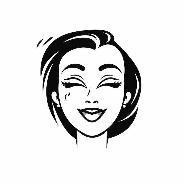 Vector illustration of facial mascot 30s