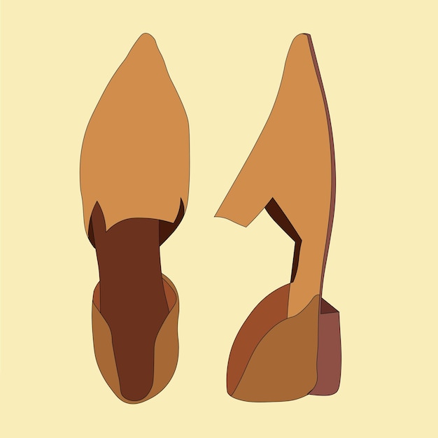 Vector illustration of female shoes