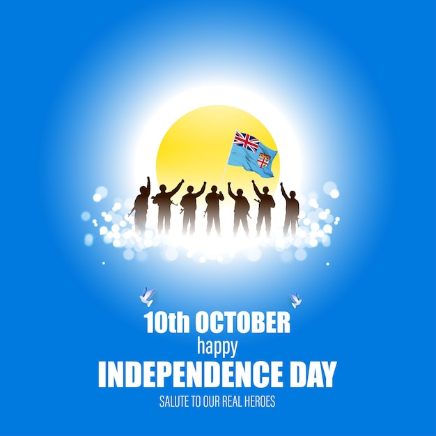 Vector illustration for fiji independence day.