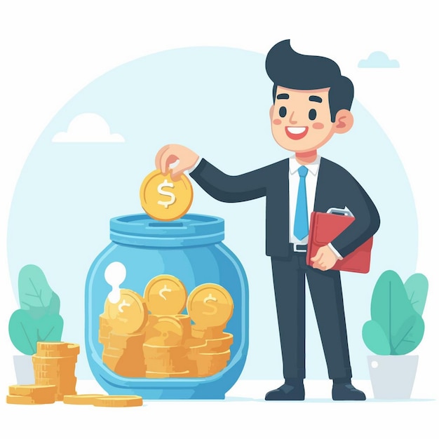 Vector illustration of finance in flat design style