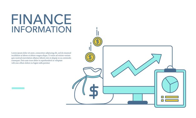 Vettore illustrazione vettoriale dello sfondo finanziario adatta per l'elemento di progettazione fintech