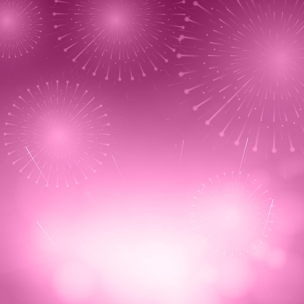 Vector vector illustration of fireworks on pink background fireworks background happy diwali celebration