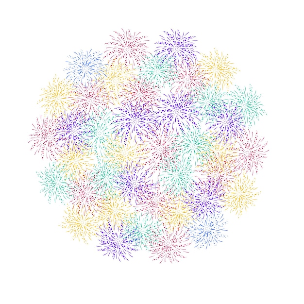 Vector illustration of fireworks