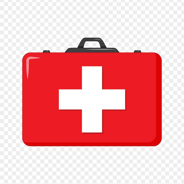 vector illustration of first aid kit on transparent background