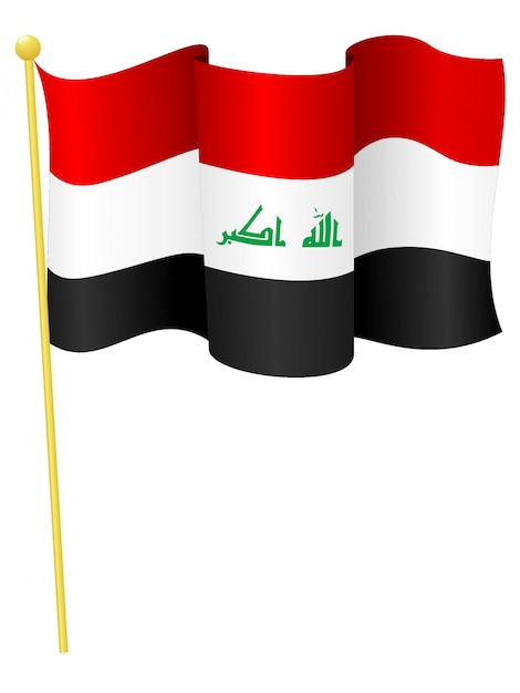 Vector vector illustration of the flag iraq