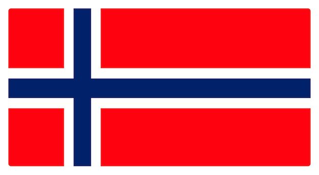 Vettore illustrazione vettoriale bandiera della norvegia