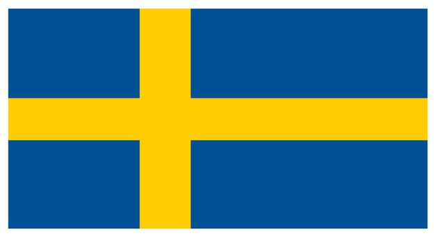 vector illustration flag of Sweden