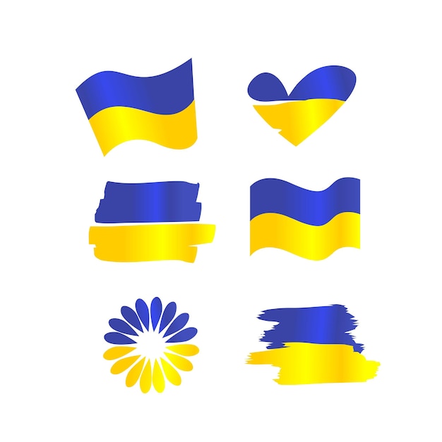 Vector illustration of the flag of Ukraine