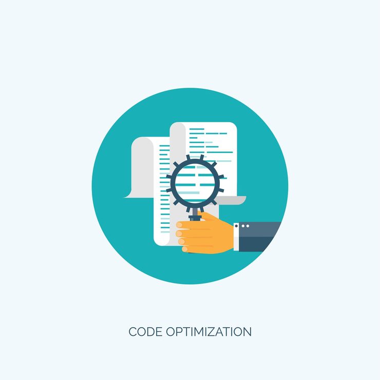 Vector vector illustration flat background coding programming seo search engine optimisation app development creation software program code web design
