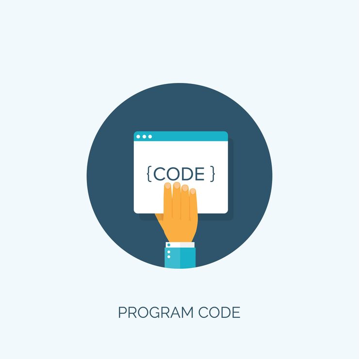 Vector vector illustration flat background coding programming seo search engine optimisation app development creation software program code web design