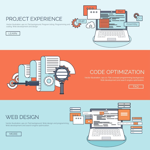 ベクトル ベクトルイラストレーション フラットバックグラウンド コーディング プログラミング seo 検索エンジン最適化 アプリ