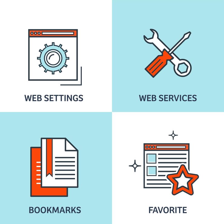 Vector vector illustration flat background coding programming seo search engine optimization app development creation software program code and web design