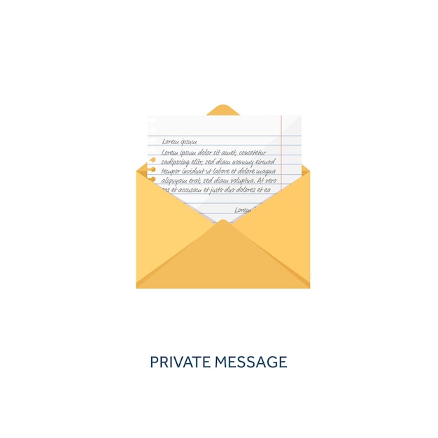 ⁇ 터 일러스트레이션 평평한 배경과 봉투 이메일 컨셉 배경 스 ⁇  sms 및 편지