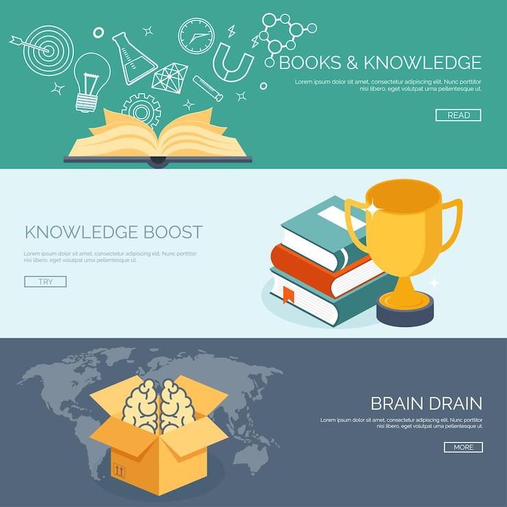 Vector vector illustration flat backgrounds set distance education learning online courses web school