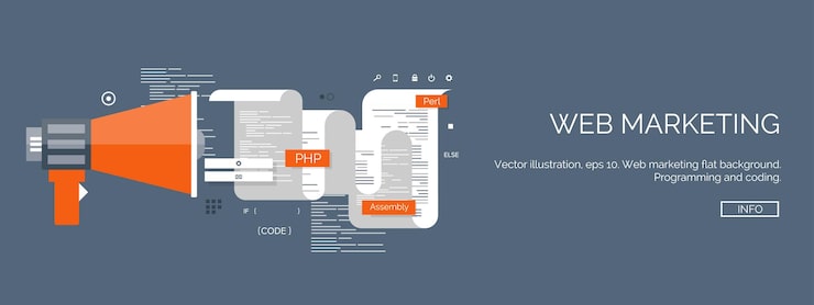Вектор векторная иллюстрация плоские вычисления фоновое программирование кодирование веб-разработка поисковая система
