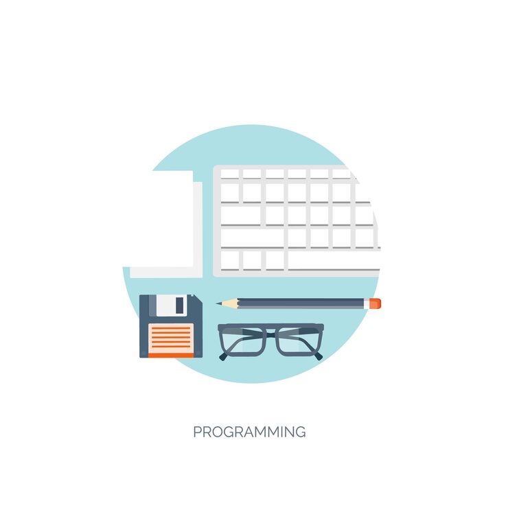 Vector vector illustration flat computing background programming coding web development search search engine optimization innovation technologies mobile app