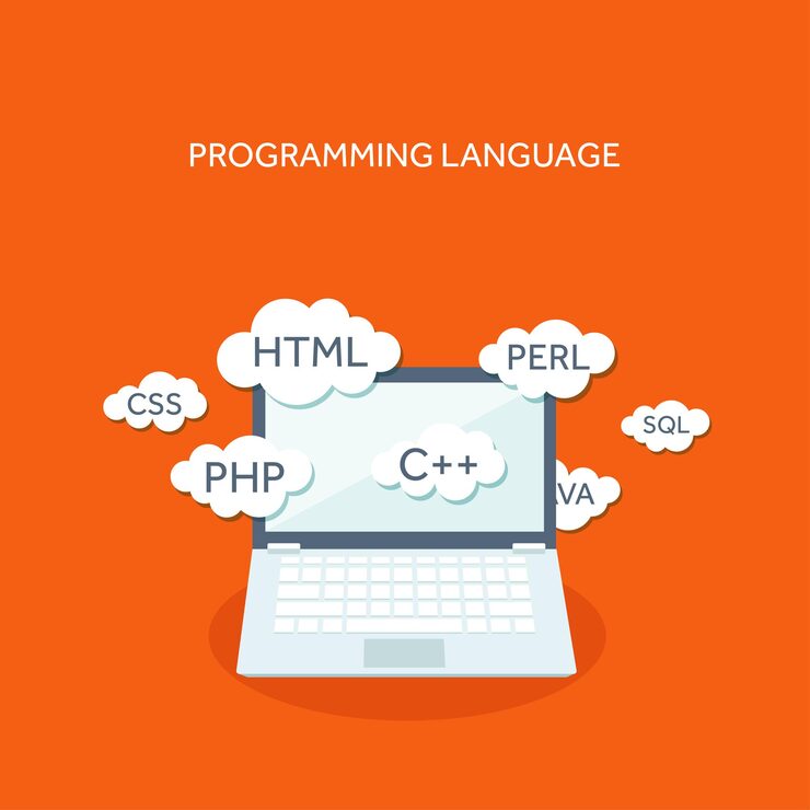 Vector vector illustration flat computing background programming coding web development search search